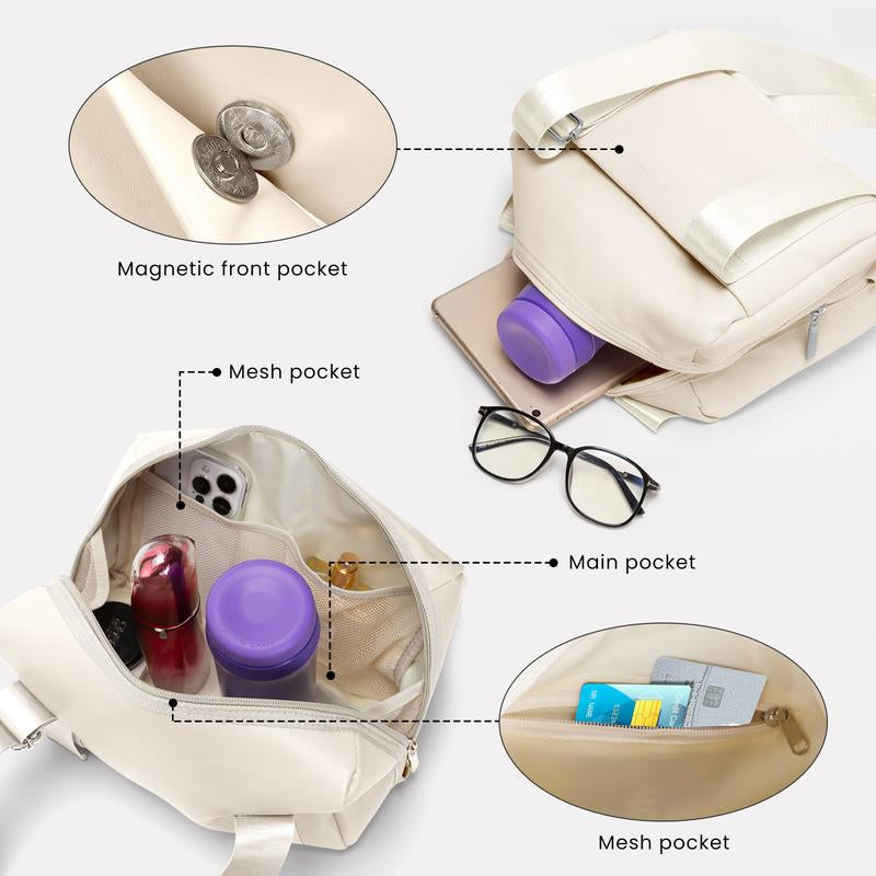 Mini Gym Bag for Women Girls 5.7L Small Gym Tote Bag with Travel Duffle Bag Cute Workout Sport Bags Travel Duffle Lightweight Travel