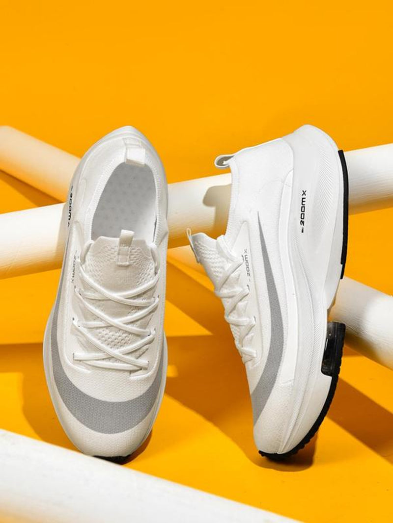 Unisex Letter & Striped Print Running Shoes, Casual Sporty Breathable Comfortable Sneakers, Air Sole Sneakers for Daily Wear, Versatile Athleisure Style, Casual Running Footwear