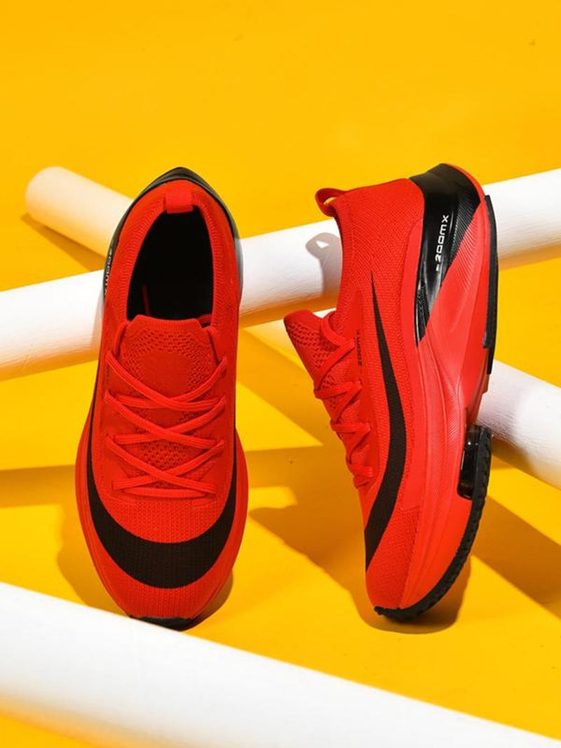 Unisex Letter & Striped Print Running Shoes, Casual Sporty Breathable Comfortable Sneakers, Air Sole Sneakers for Daily Wear, Versatile Athleisure Style, Casual Running Footwear