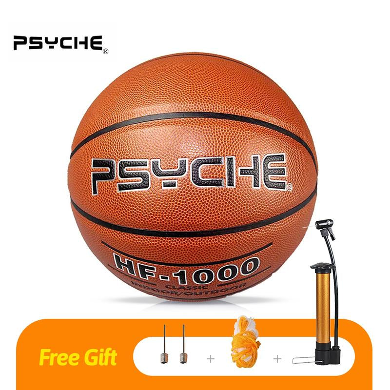 PSYCHE Basketball Leather Size 7 Basketball Original Classic 29.5" Indoor Outdoor Basketball Ball Games