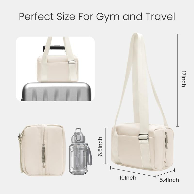 Mini Gym Bag for Women Girls 5.7L Small Gym Tote Bag with Travel Duffle Bag Cute Workout Sport Bags Travel Duffle Lightweight Travel