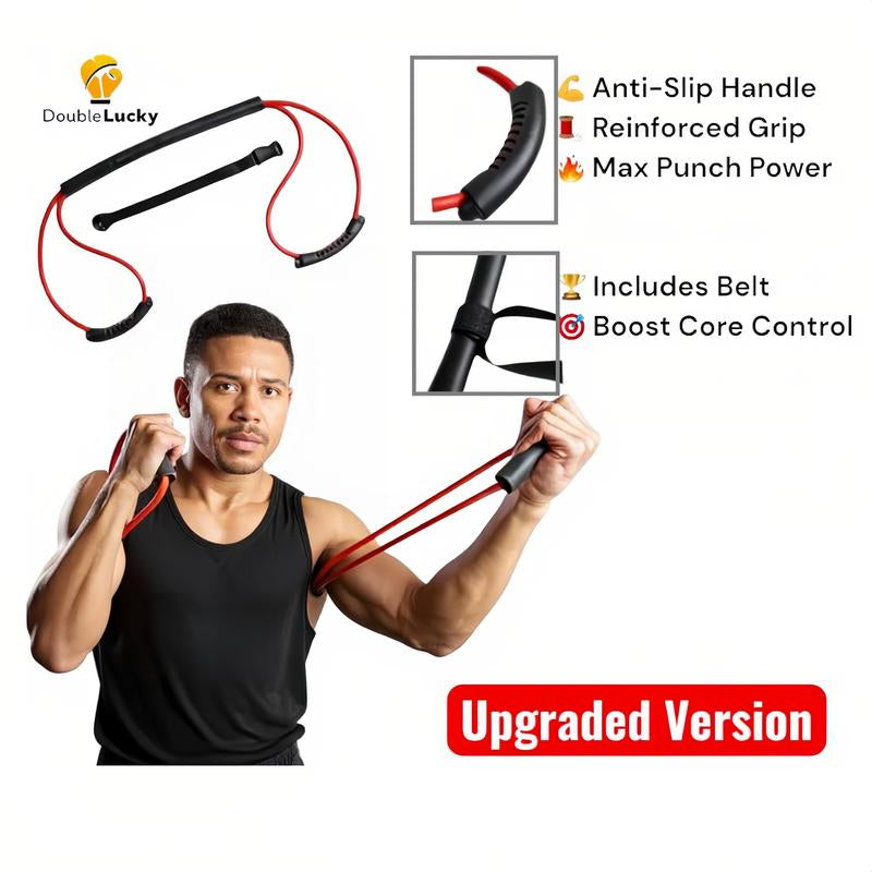 Shadow Boxing Resistance Band - Fast Punches & Power - Boxing Training Gear - Full-Body Cardio Training - Ultra Portable & Lightweight - 15 Lb to 35 Lb Options - Home Gym Workout Kit
