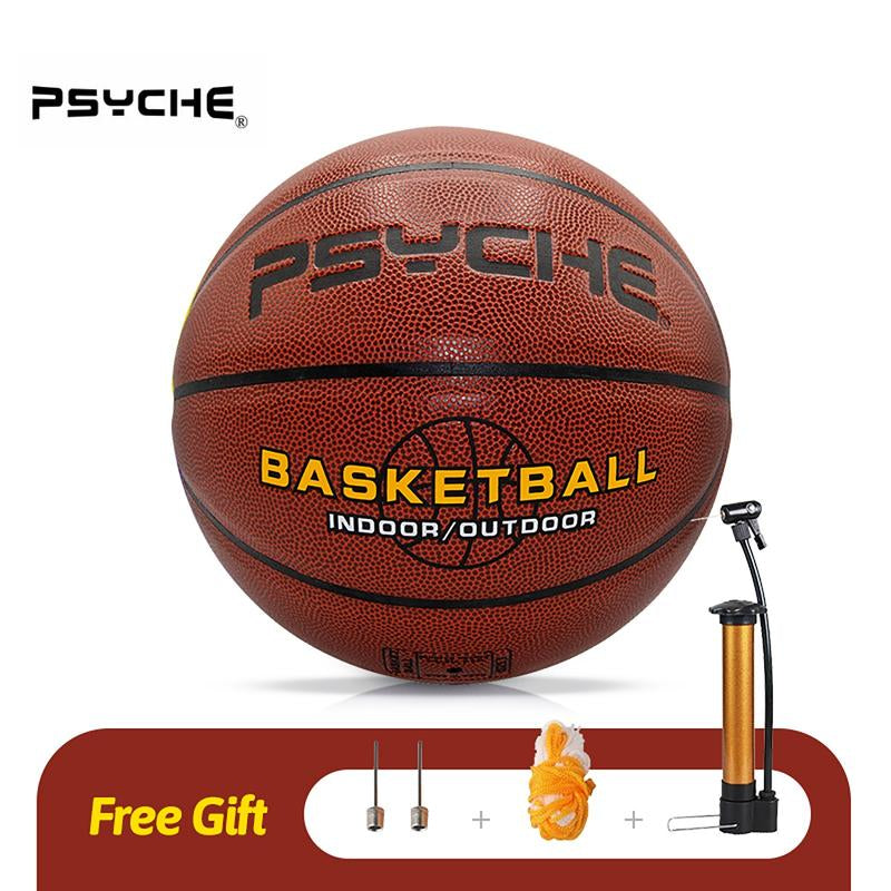 PSYCHE Basketball Leather Size 7 Basketball Original Classic 29.5" Indoor Outdoor Basketball Ball Games