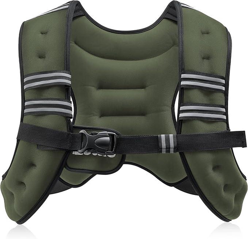 【Fashion Week】Zelus Weighted Vests-Adjustable 6/8/12/16/20/25/30Lb Workout Gear, Fitness Equipment, Gym Outfits with Reflective Stripes for Weight&Strength Training, Walking,Running,Rucking,Jogging|Exercise Motivation,Weighted Vest Benefits, Fallfreshness