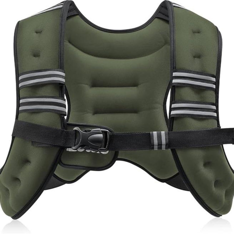 【Fashion Week】Zelus Weighted Vests-Adjustable 6/8/12/16/20/25/30Lb Workout Gear, Fitness Equipment, Gym Outfits with Reflective Stripes for Weight&Strength Training, Walking,Running,Rucking,Jogging|Exercise Motivation,Weighted Vest Benefits, Fallfreshness