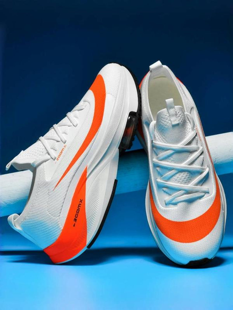 Unisex Letter & Striped Print Running Shoes, Casual Sporty Breathable Comfortable Sneakers, Air Sole Sneakers for Daily Wear, Versatile Athleisure Style, Casual Running Footwear