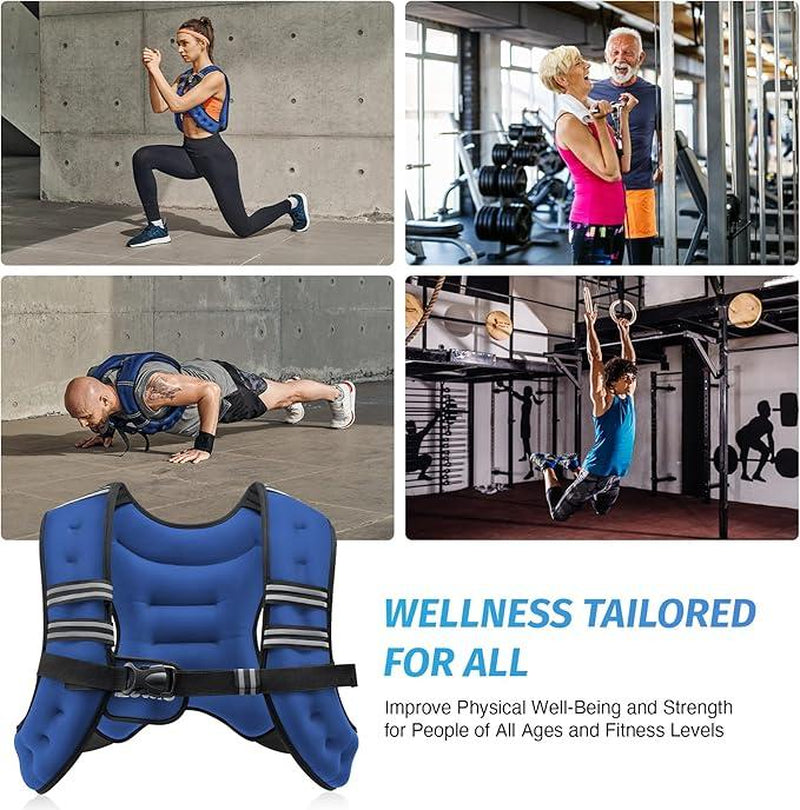 【Fashion Week】Zelus Weighted Vests-Adjustable 6/8/12/16/20/25/30Lb Workout Gear, Fitness Equipment, Gym Outfits with Reflective Stripes for Weight&Strength Training, Walking,Running,Rucking,Jogging|Exercise Motivation,Weighted Vest Benefits, Fallfreshness