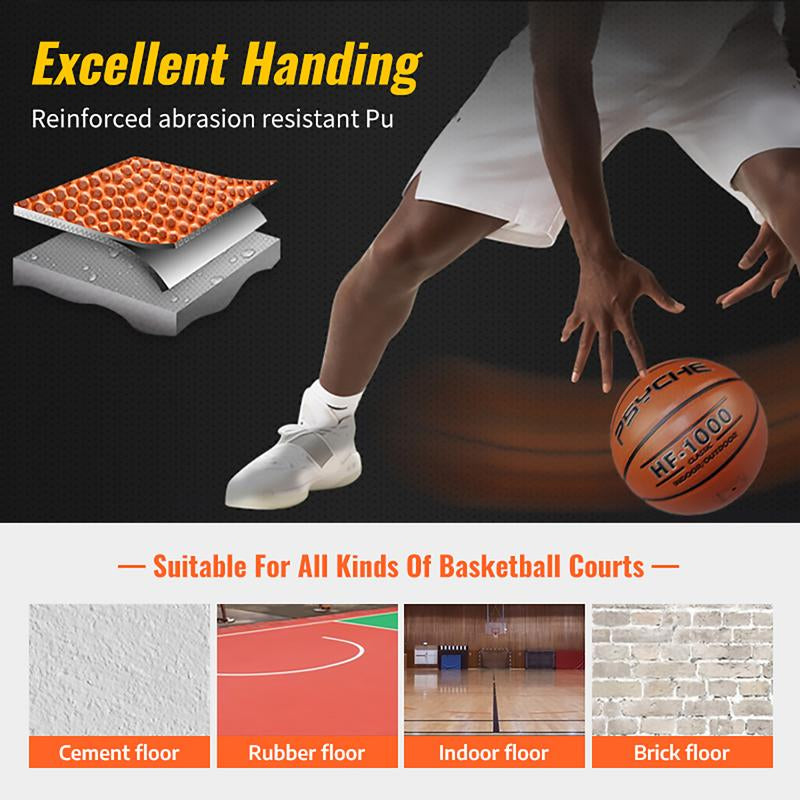 PSYCHE Basketball Leather Size 7 Basketball Original Classic 29.5" Indoor Outdoor Basketball Ball Games