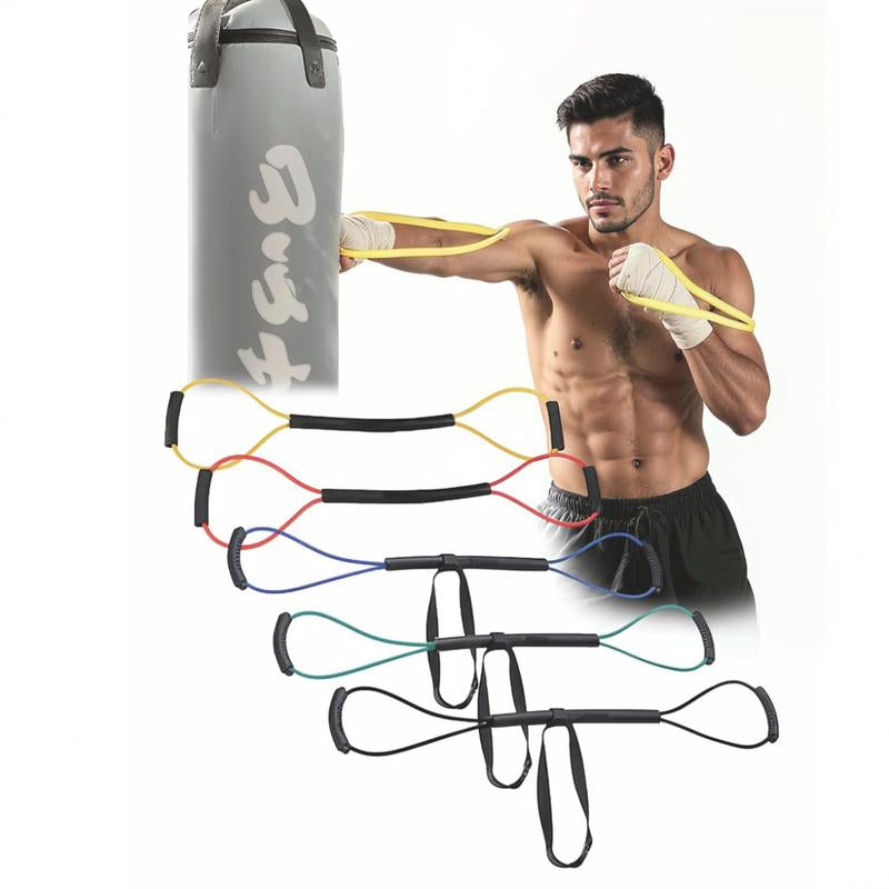 Shadow Boxing Resistance Band - Fast Punches & Power - Boxing Training Gear - Full-Body Cardio Training - Ultra Portable & Lightweight - 15 Lb to 35 Lb Options - Home Gym Workout Kit