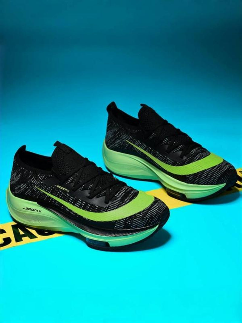 Unisex Letter & Striped Print Running Shoes, Casual Sporty Breathable Comfortable Sneakers, Air Sole Sneakers for Daily Wear, Versatile Athleisure Style, Casual Running Footwear