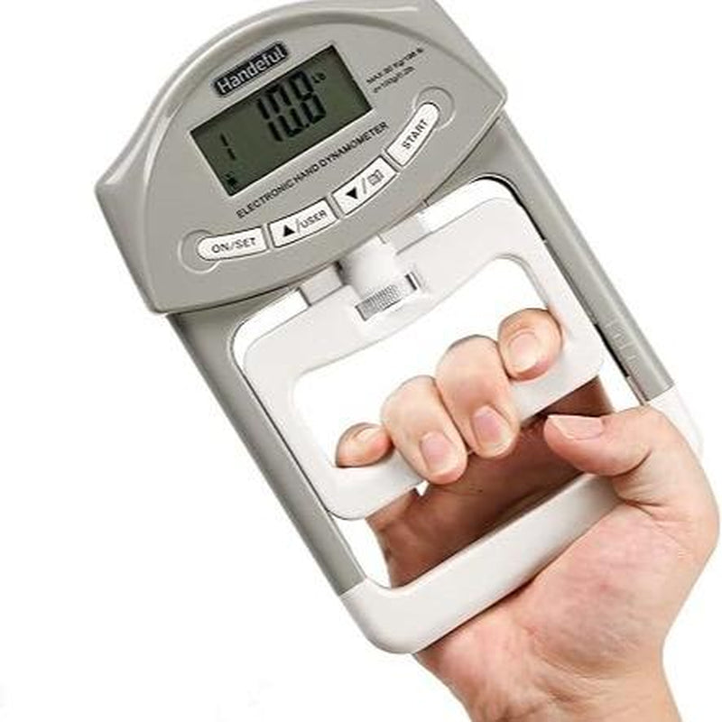 Handexer Hand Dynamometer Grip Strength Tester – 198 Lbs/90 Kg Digital Hand Strength Trainer, Compact & Portable for Sports, School, & Home Use
