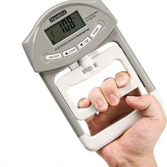 Handexer Hand Dynamometer Grip Strength Tester – 198 Lbs/90 Kg Digital Hand Strength Trainer, Compact & Portable for Sports, School, & Home Use