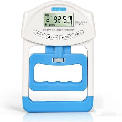 Handexer Hand Dynamometer Grip Strength Tester – 198 Lbs/90 Kg Digital Hand Strength Trainer, Compact & Portable for Sports, School, & Home Use