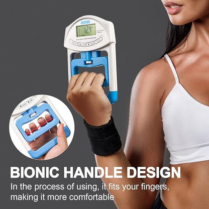 Handexer Hand Dynamometer Grip Strength Tester – 198 Lbs/90 Kg Digital Hand Strength Trainer, Compact & Portable for Sports, School, & Home Use