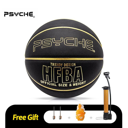 PSYCHE Basketball Leather Size 7 Basketball Original Classic 29.5" Indoor Outdoor Basketball Ball Games