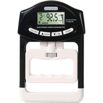 Handexer Hand Dynamometer Grip Strength Tester – 198 Lbs/90 Kg Digital Hand Strength Trainer, Compact & Portable for Sports, School, & Home Use