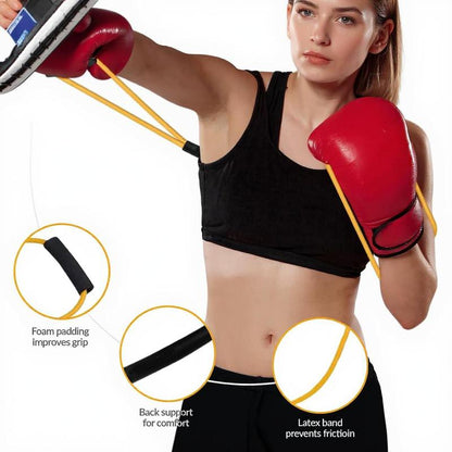 Shadow Boxing Resistance Band - Fast Punches & Power - Boxing Training Gear - Full-Body Cardio Training - Ultra Portable & Lightweight - 15 Lb to 35 Lb Options - Home Gym Workout Kit