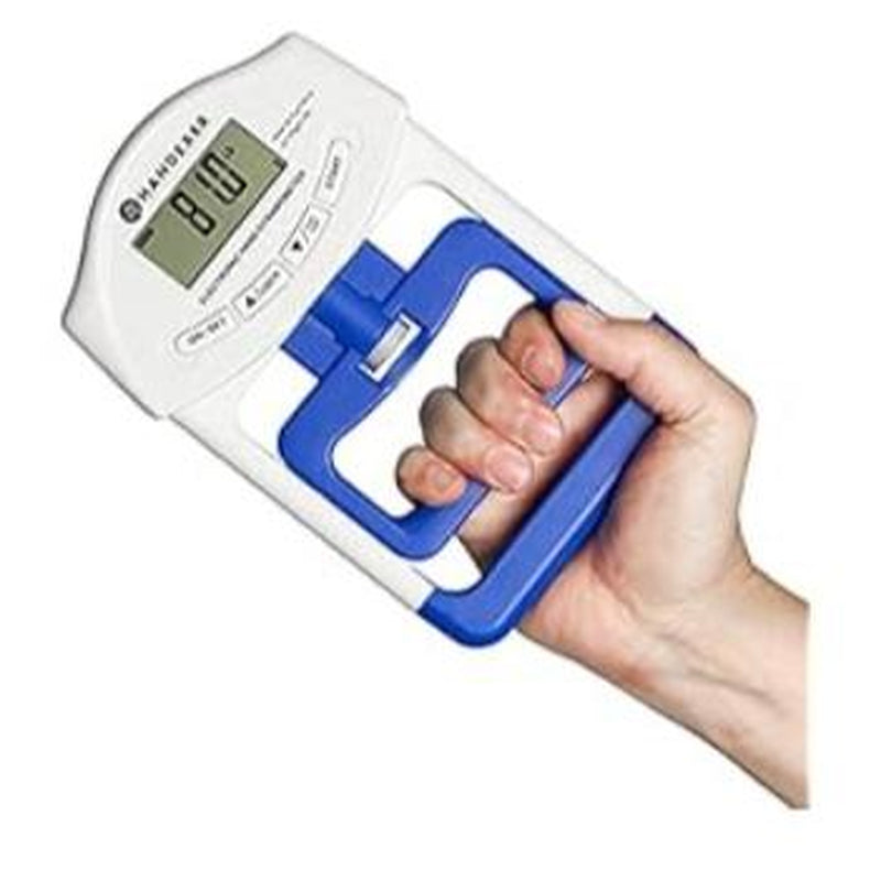 Handexer Hand Dynamometer Grip Strength Tester – 198 Lbs/90 Kg Digital Hand Strength Trainer, Compact & Portable for Sports, School, & Home Use